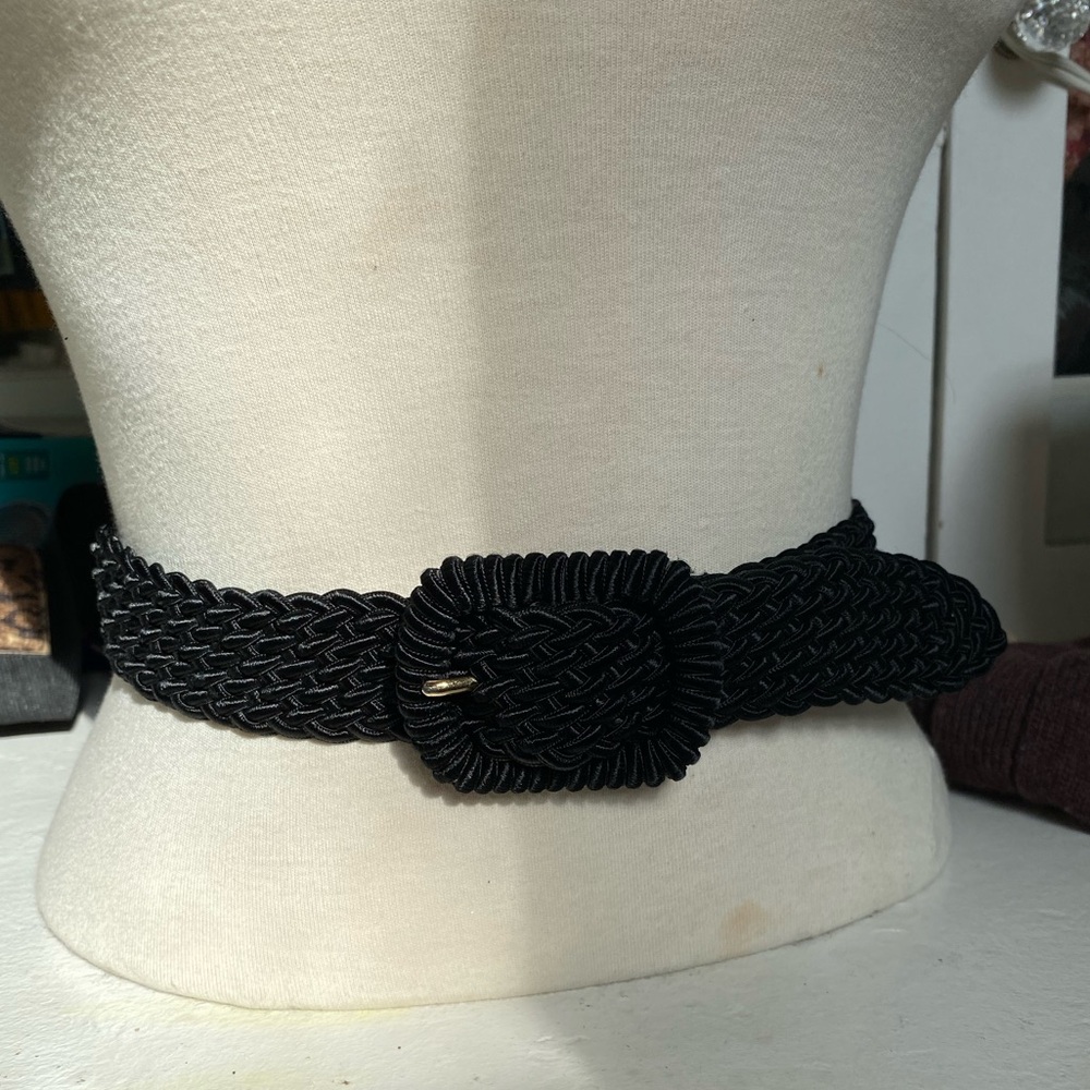 3 for 15$! Black Nylon Woven Braided Belt. Size S to M.